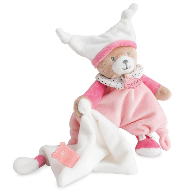 Brioche the bear soft toy with pink 